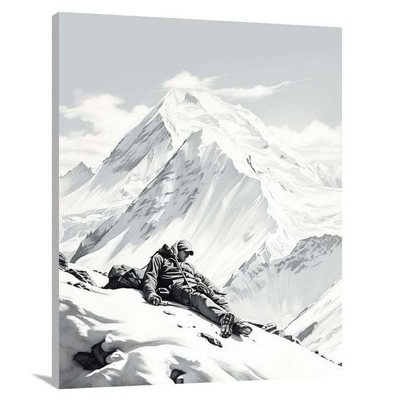 Sleeping on Snowy Peaks - Canvas Print