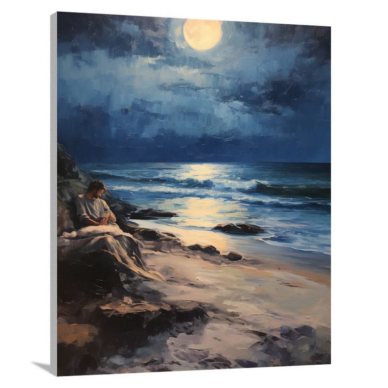 Sleeping Under Moonlight - Impressionist - Canvas Print