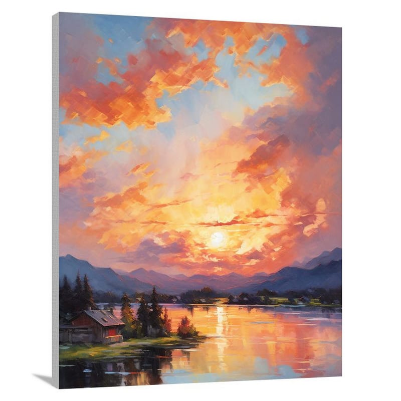 Slovenian Sunset - Impressionist - Canvas Print