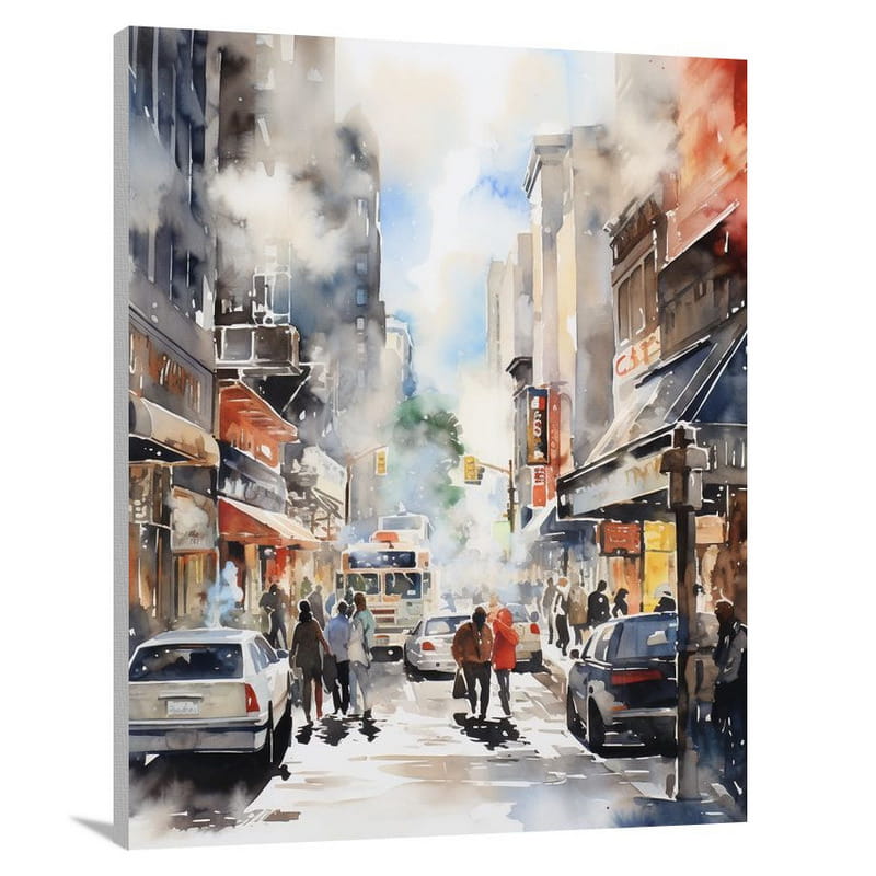 Smoking Cityscape - Canvas Print