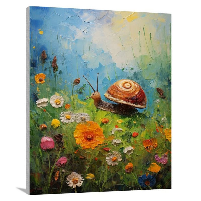Snail's Serenade - Canvas Print