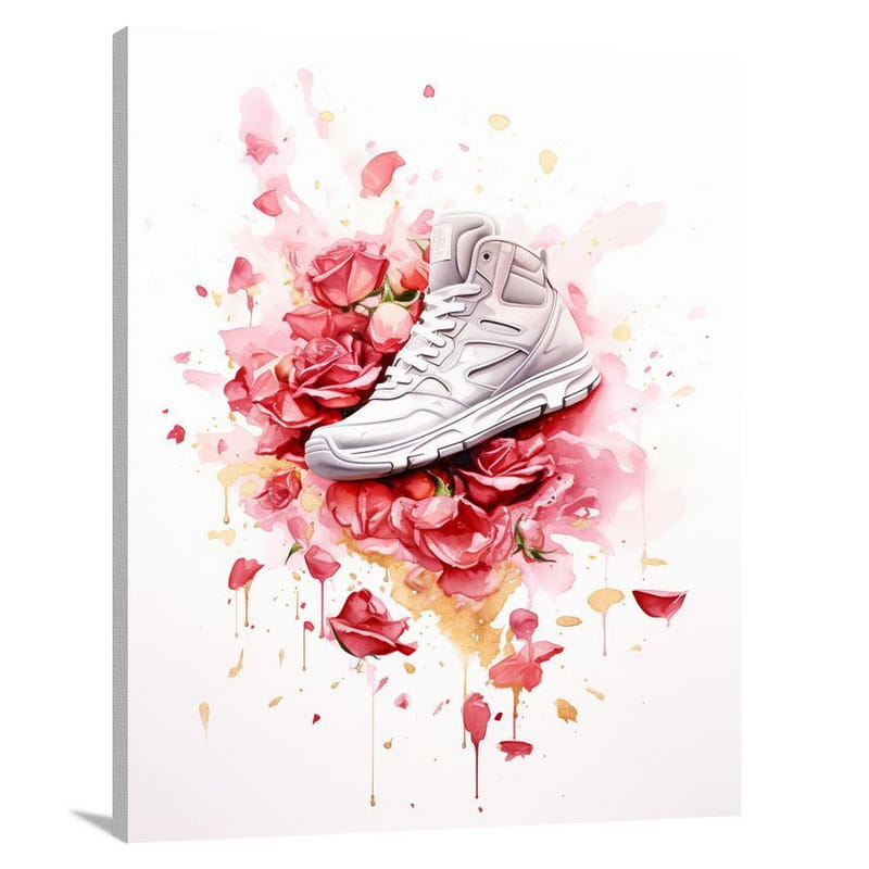 Sneaker Fashion: Rose Petal Runway - Canvas Print