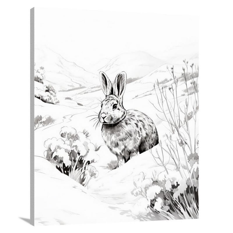 Snowbound Rabbit - Canvas Print