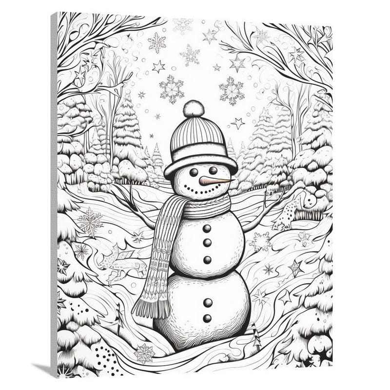 Snowman's Enchantment - Canvas Print