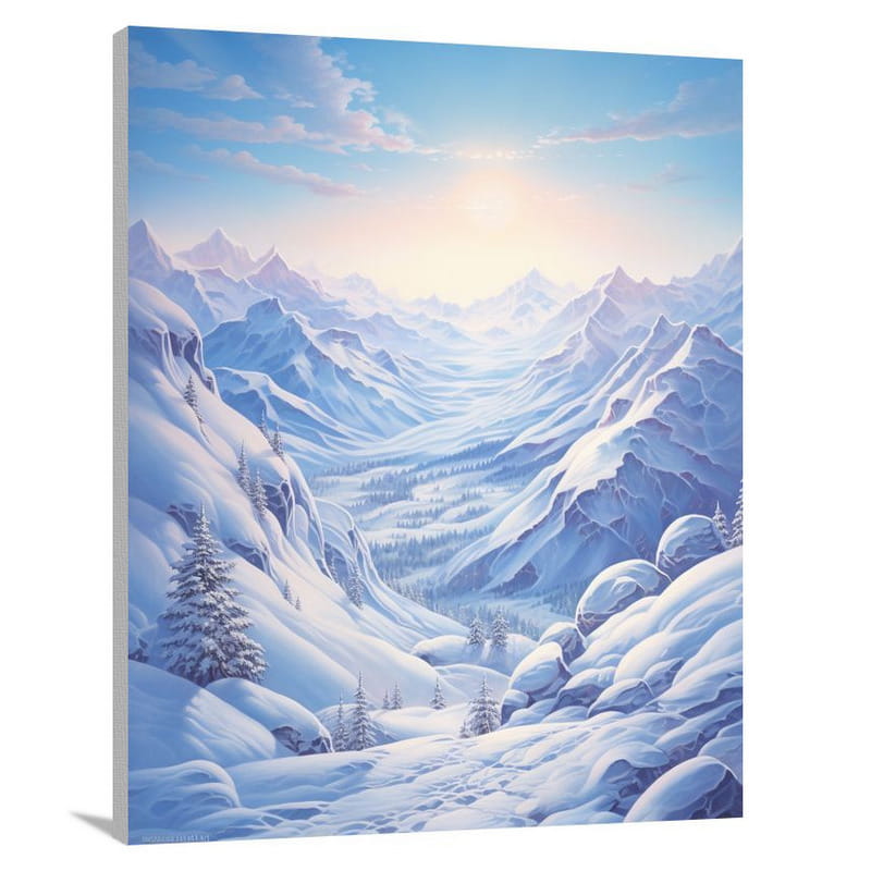 Snowscape - Contemporary Art - Contemporary Art - Canvas Print