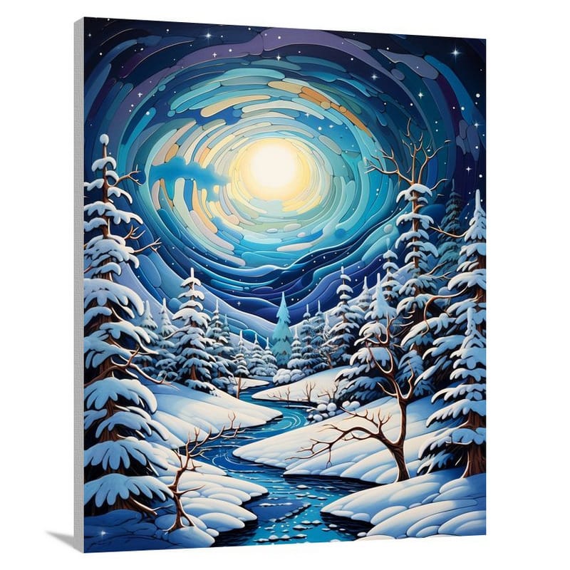 Snowscape - Pop Art - Canvas Print