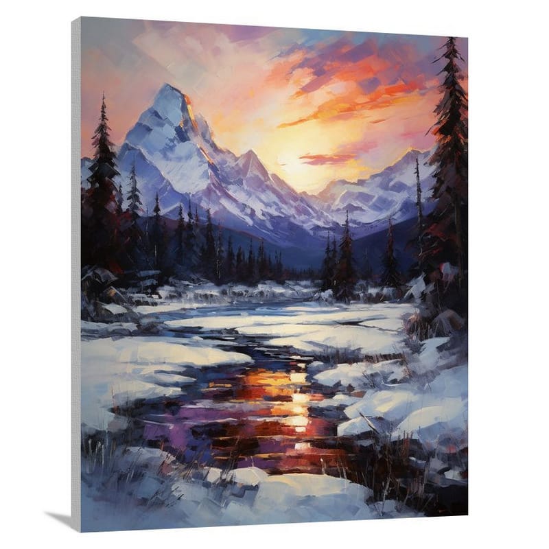 Snowscape Symphony - Canvas Print