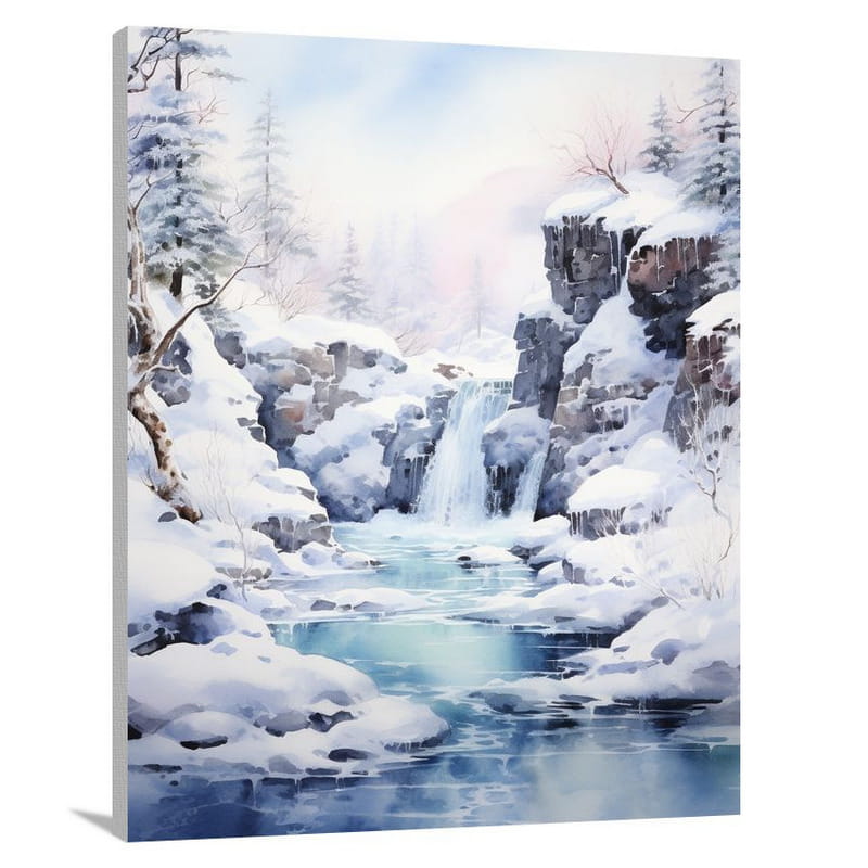 Snowscape - Watercolor - Canvas Print