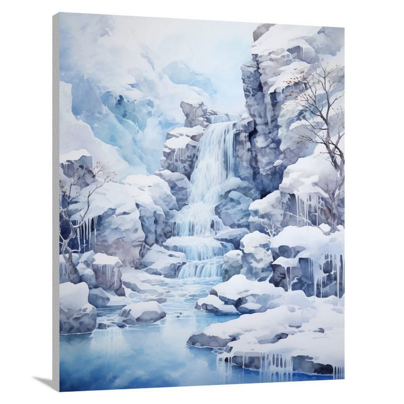 Snowscape - Watercolor - Watercolor - Canvas Print