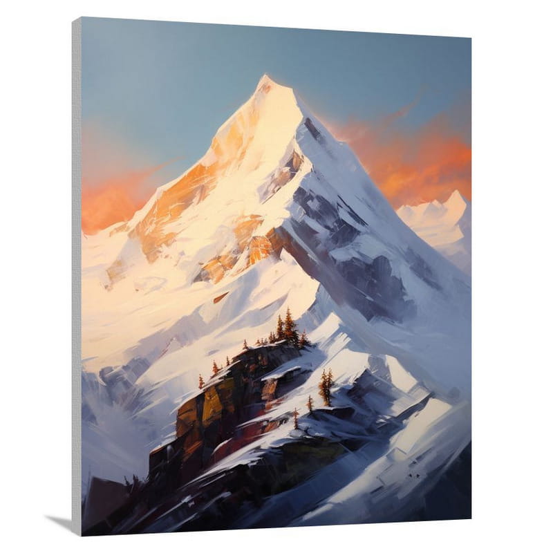 Snowy Mountain Majesty - Canvas Print