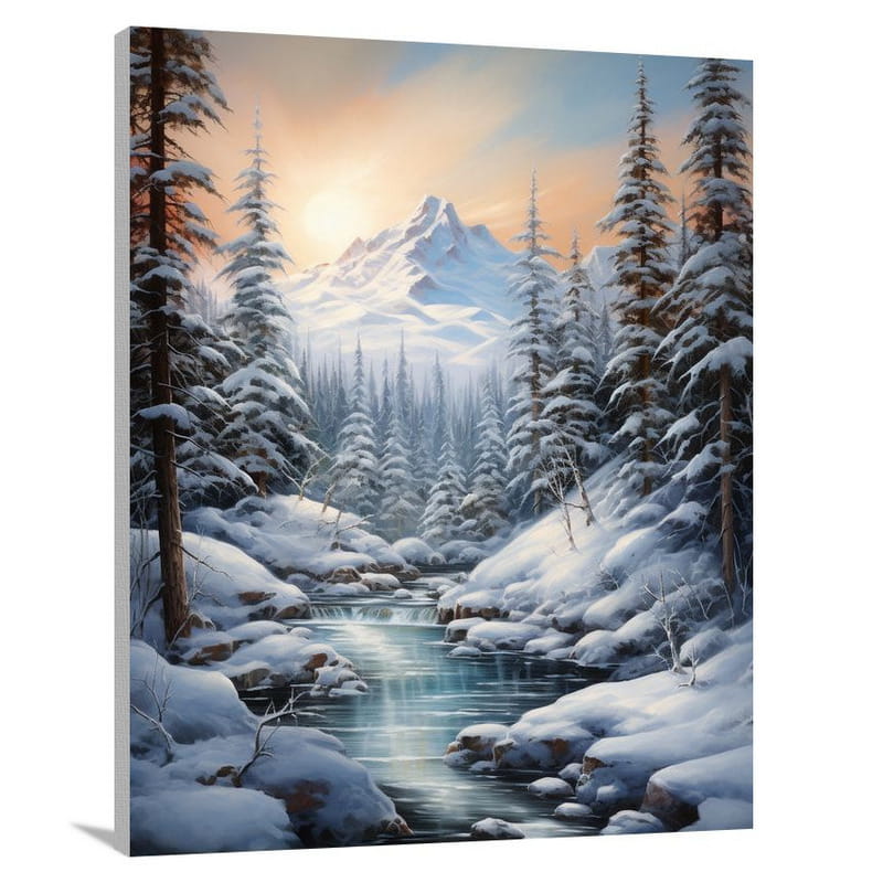 Snowy Mountain Symphony - Canvas Print
