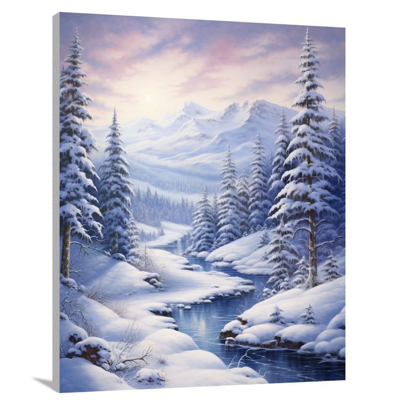 Snowy Mountain Symphony - Contemporary Art - Canvas Print