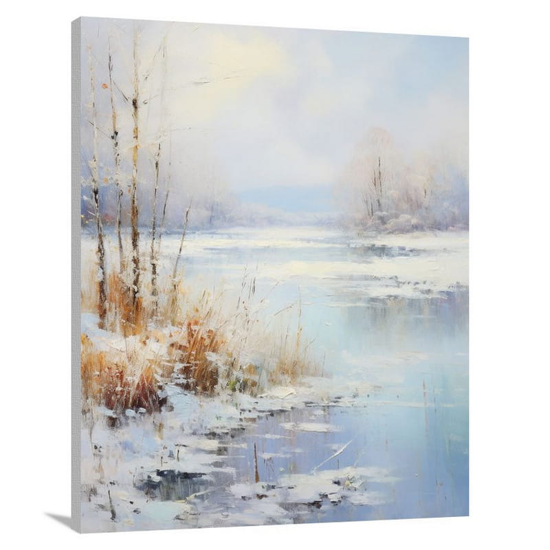 Snowy Serenity - Impressionist - Canvas Print