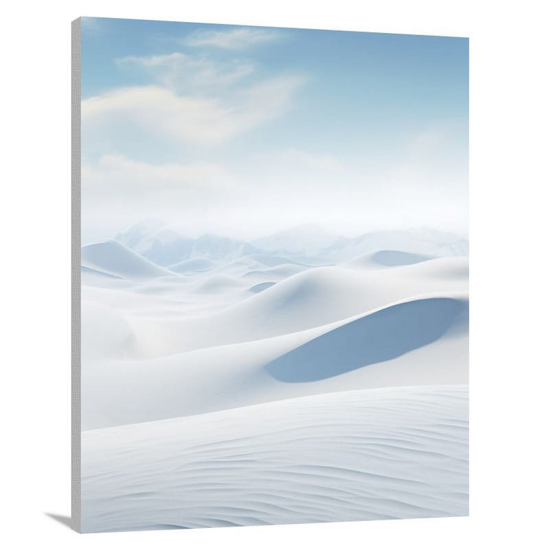 Snowy Serenity - Minimalist - Canvas Print