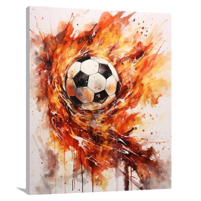 Soccer Inferno - Canvas Print