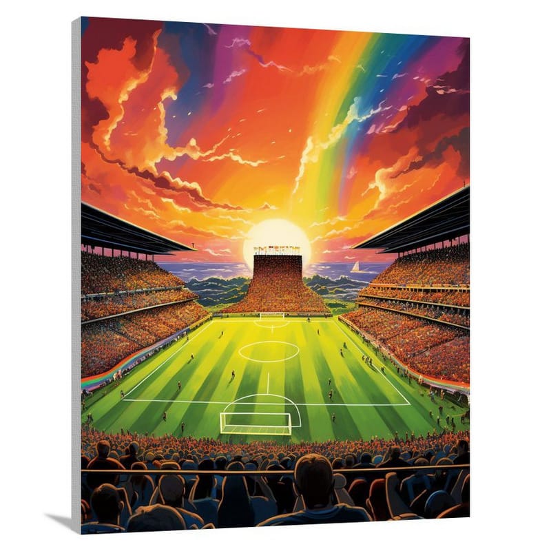 Soccer's Rainbow Unity - Canvas Print