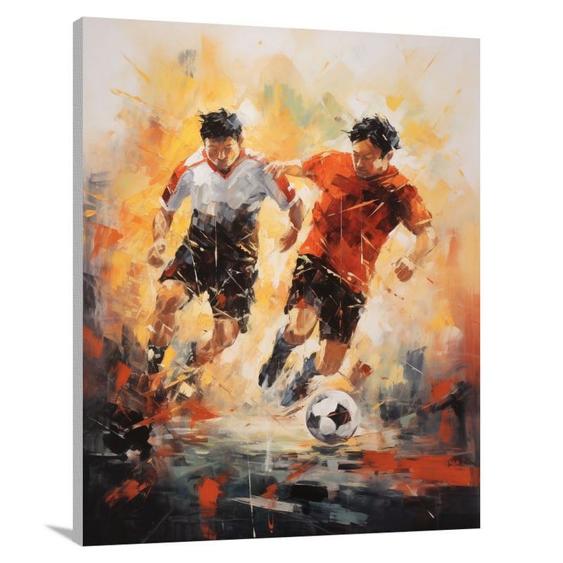 Soccer Showdown - Impressionist - Canvas Print