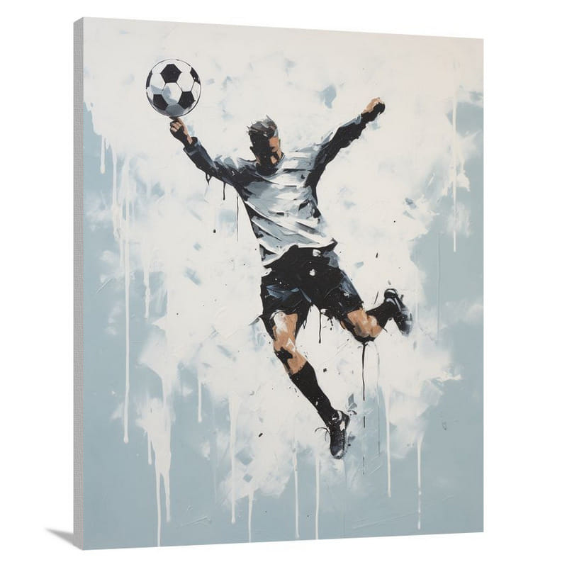 Soccer Suspended - Minimalist - Canvas Print