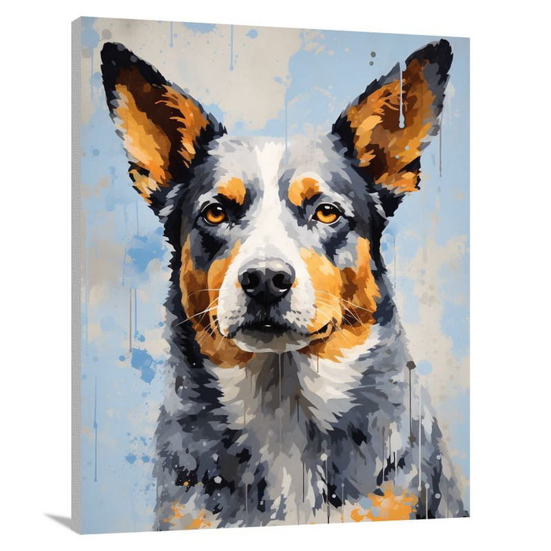 Solace in the City: Australian Cattle Dog - Canvas Print