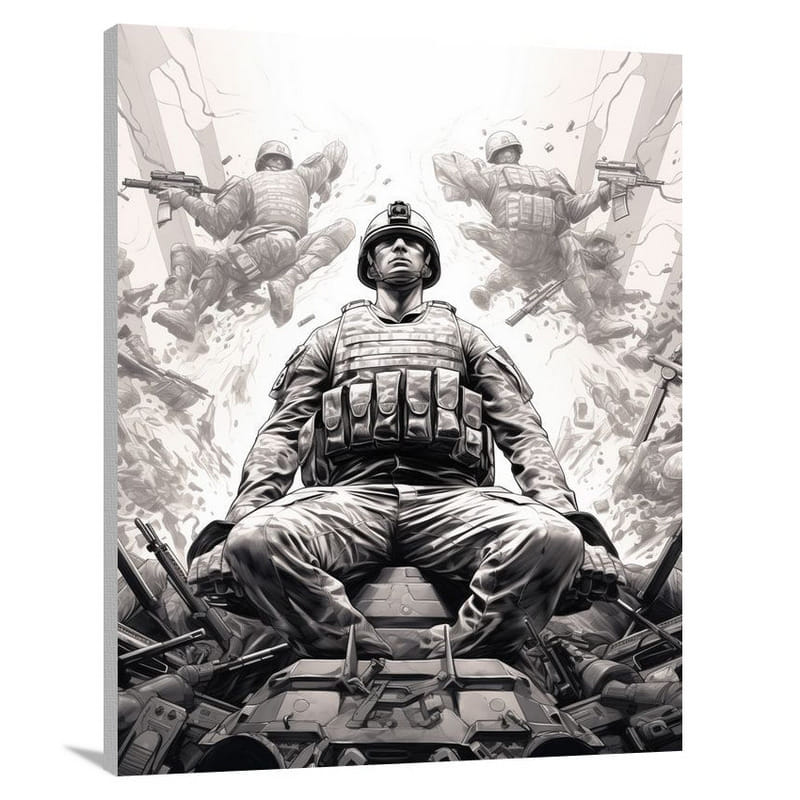 Soldier's Resolve - Canvas Print