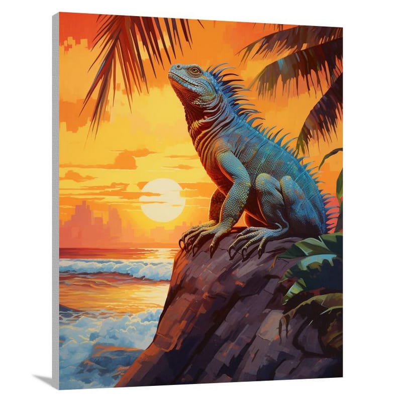 Solitude of the Iguana - Contemporary Art - Canvas Print