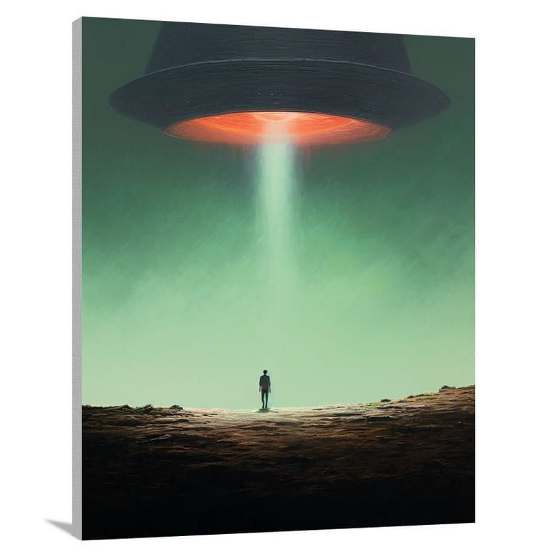 Space Fiction: The Encounter - Canvas Print