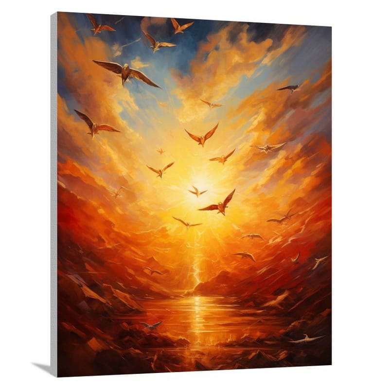 Sparrow's Flight - Contemporary Art - Canvas Print