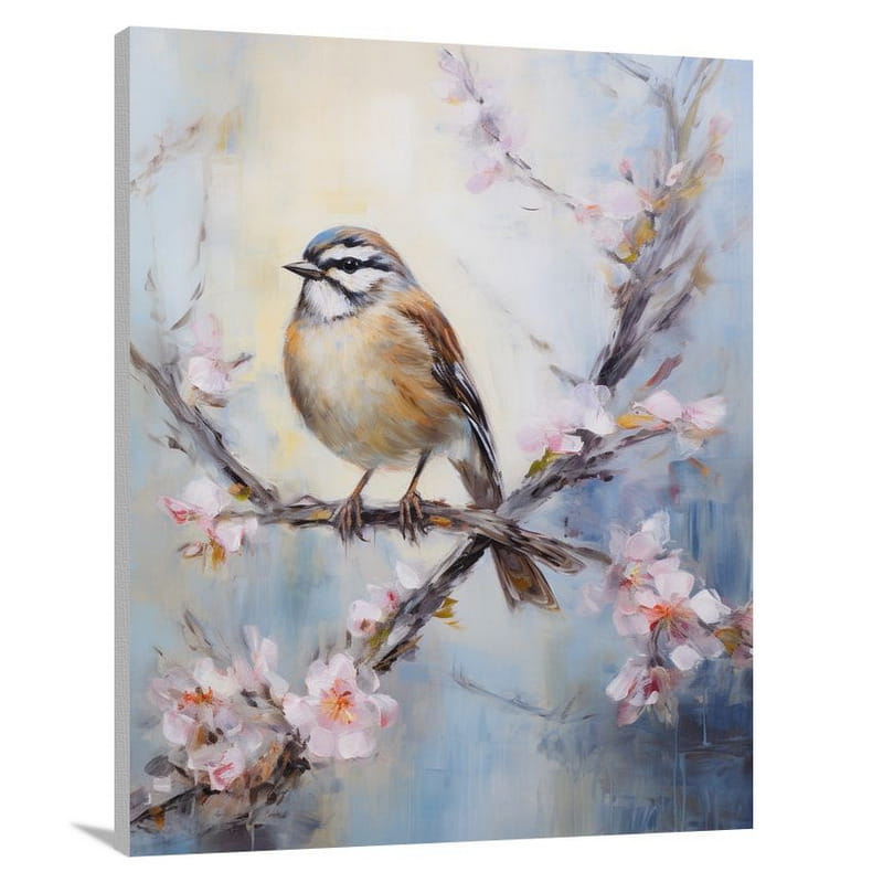 Sparrow's Serenade - Impressionist 2 - Canvas Print