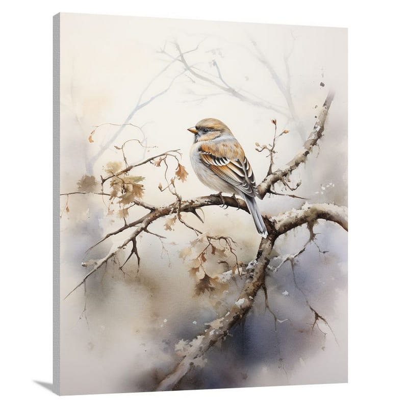 Sparrow's Solitude - Canvas Print