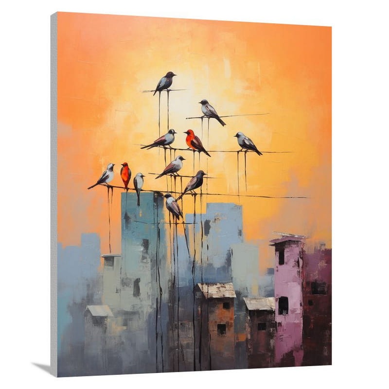 Sparrow Symphony - Canvas Print