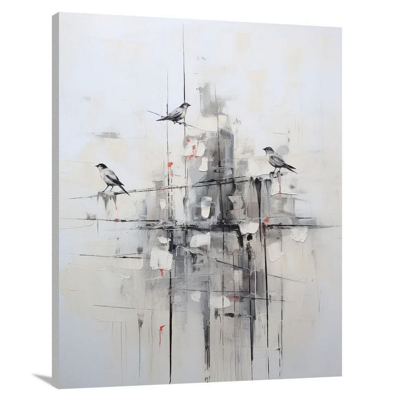 Sparrow Symphony - Minimalist - Canvas Print