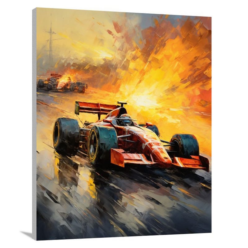 Speeding Through Sunset - Canvas Print