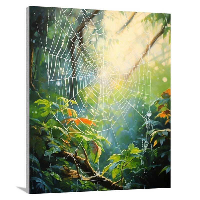 Spider Web Symphony - Impressionist 2 - Canvas Print