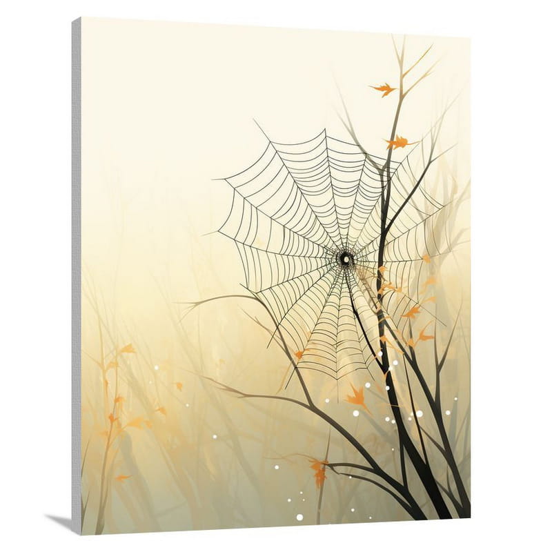 Spider Web Symphony - Minimalist - Canvas Print
