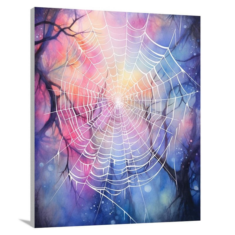 Spider Web Symphony - Watercolor - Canvas Print