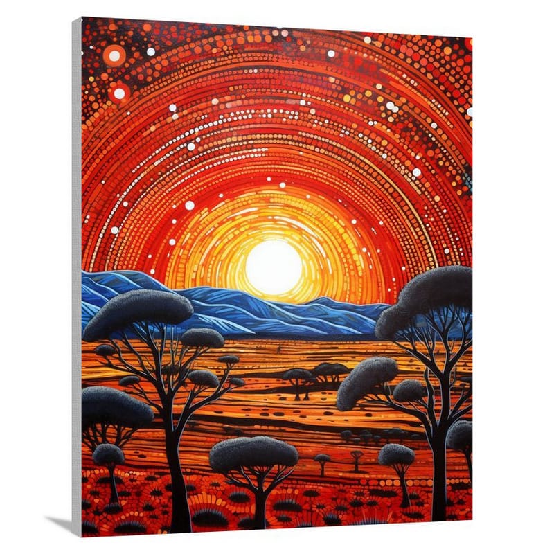Spiritual Majesty: Australia's Fiery Sky - Canvas Print