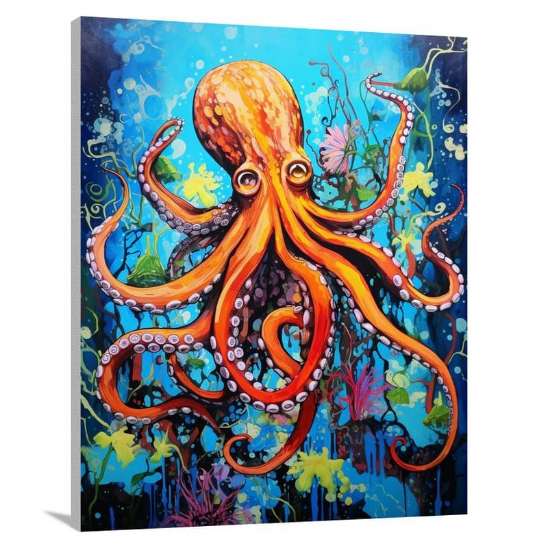 Squid's Serenade - Pop Art - Canvas Print