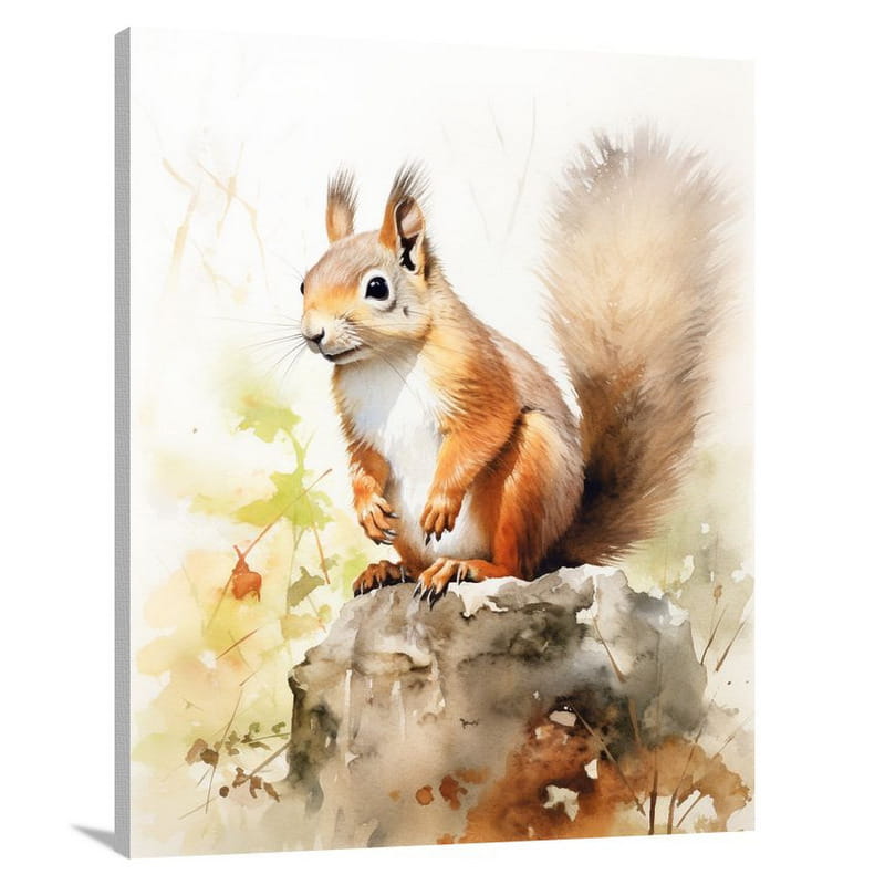 Squirrel's Serenade - Canvas Print