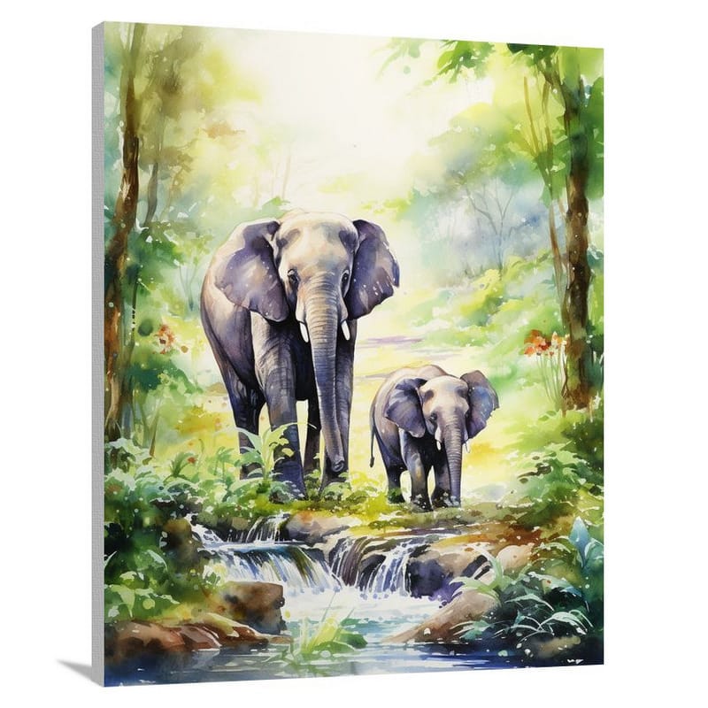 Sri Lanka's Majestic Elephants - Canvas Print