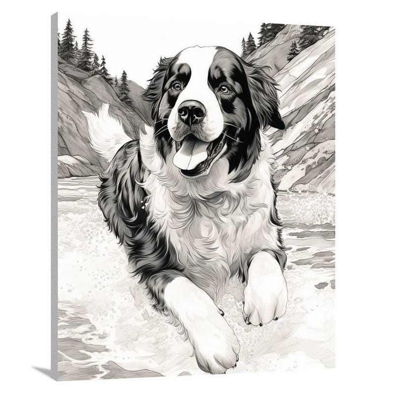 St. Bernard's Heroic Leap - Canvas Print