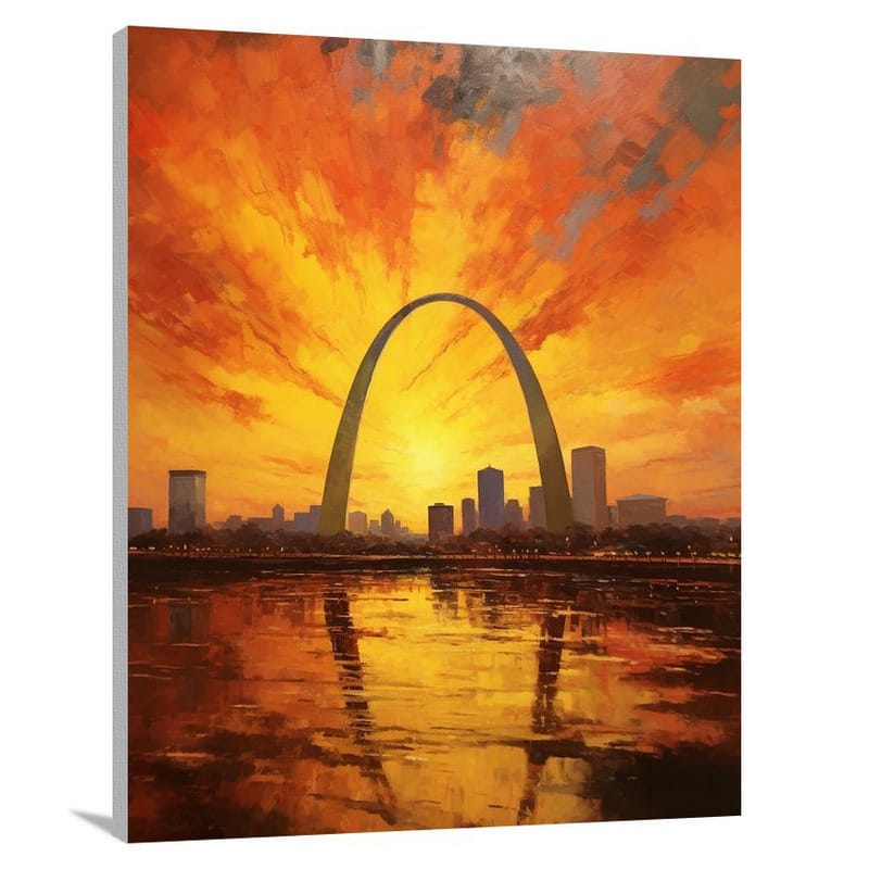 St. Louis Sunset - Canvas Print