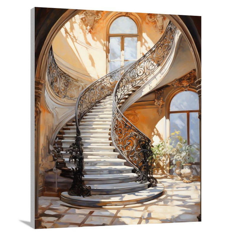 Staircase Ascension - Canvas Print