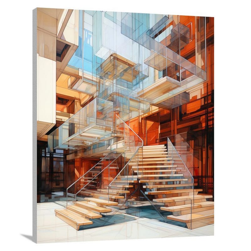 Staircase - Contemporary Art - Canvas Print