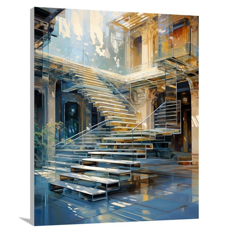 Staircase - Contemporary Art - Contemporary Art - Canvas Print