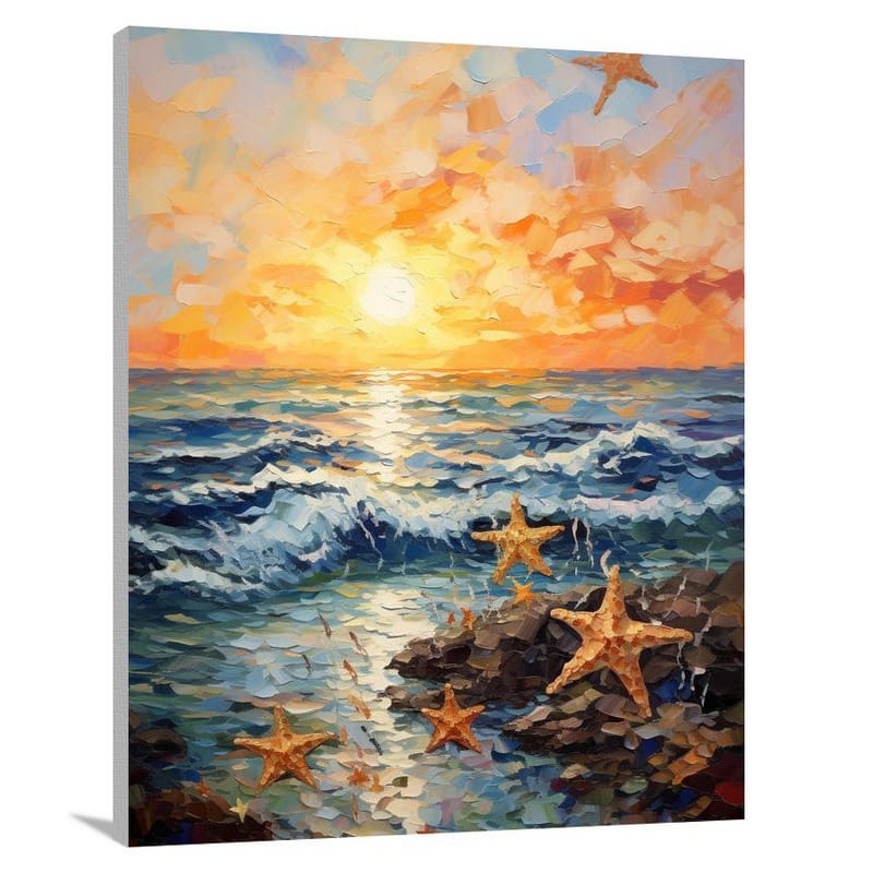 Starfish Serenade - Impressionist - Canvas Print