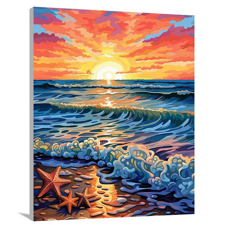 Starfish Serenity - Pop Art - Canvas Print