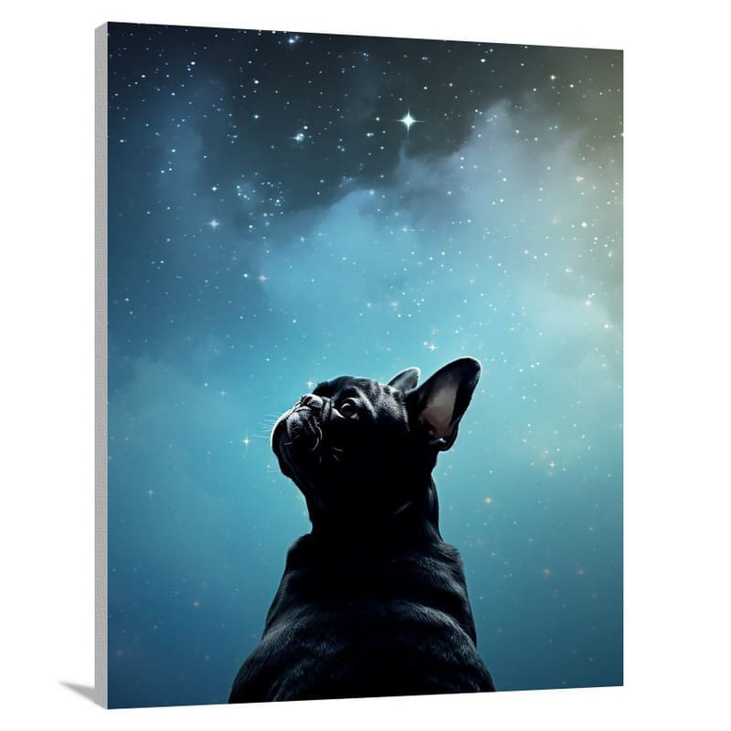 Starry Bond: French Bulldog - Canvas Print