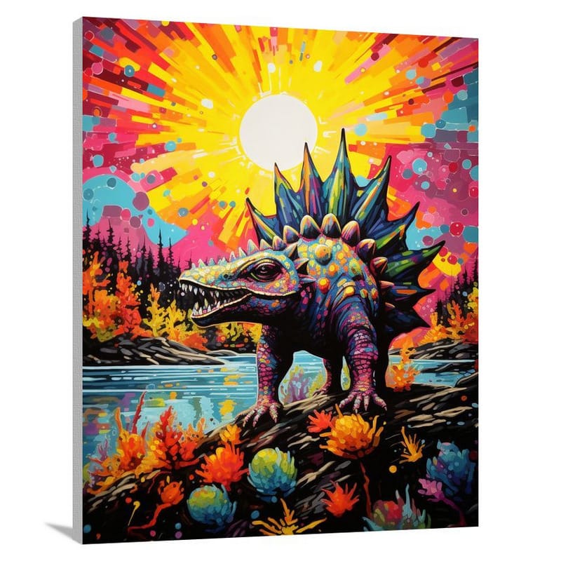 Stegosaurus: Ancient Rhythm - Canvas Print