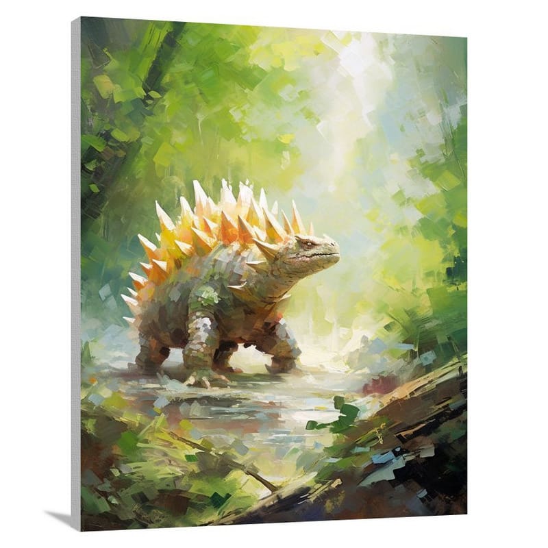 Stegosaurus in Time - Canvas Print