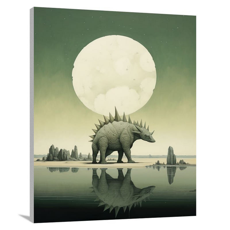 Stegosaurus in Twilight - Canvas Print